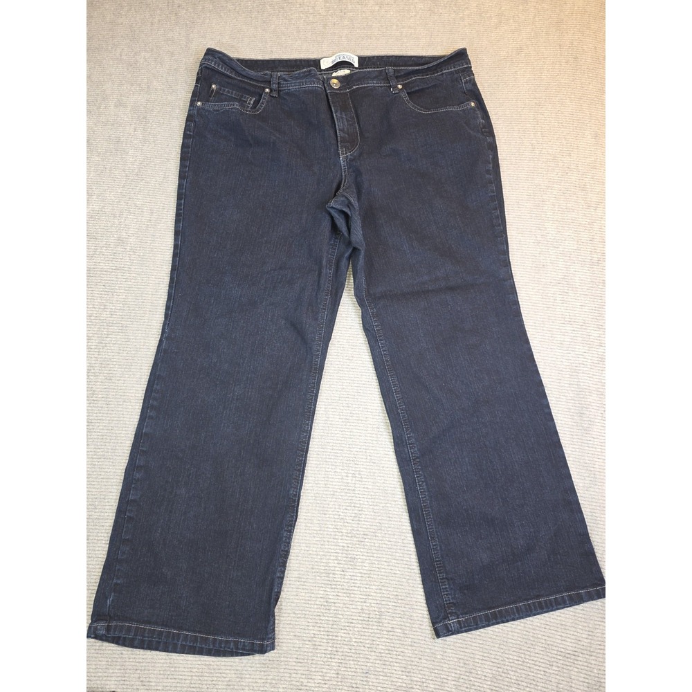Faded Glory Womens Plus Size 18P Bootcut Dark Wash Denim Jeans Stretch